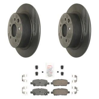 AmeriBRAKES® - AmeriPLATINUM™ Rear Brake Kit with Ceramic Pads