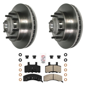 AmeriBRAKES® - AmeriPRO™ Plain Front Brake Kit with Semi-Metallic Pads
