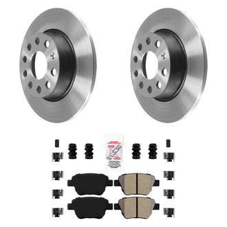 AmeriBRAKES® - AmeriPLATINUM™ Rear Brake Kit with Semi-Metallic Pads