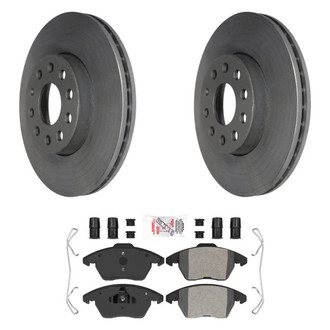 AmeriBRAKES® - AmeriPLATINUM™ Front Brake Kit with Semi-Metallic Pads