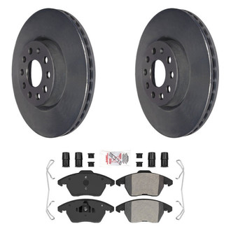 AmeriBRAKES® - AmeriPLATINUM™ Front Brake Kit with Semi-Metallic Pads