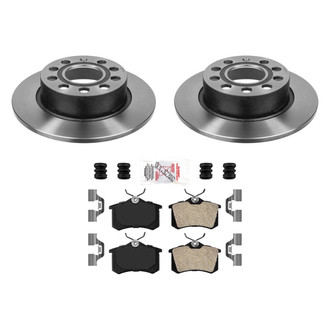 AmeriBRAKES® - AmeriPLATINUM™ Rear Brake Kit with Semi-Metallic Pads