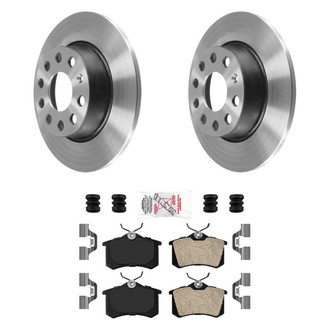 AmeriBRAKES® - AmeriPLATINUM™ Rear Brake Kit with Semi-Metallic Pads