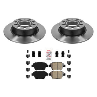 AmeriBRAKES® - AmeriPLATINUM™ Rear Brake Kit with Semi-Metallic Pads
