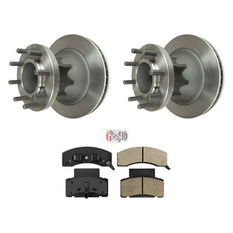 AmeriBRAKES® - AmeriPRO™ Plain Front Brake Kit with Semi-Metallic Pads