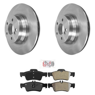AmeriBRAKES® BNDL-10510-31040249 - AmeriPRO™ Plain Rear Brake Kit with Semi-Metallic Pads