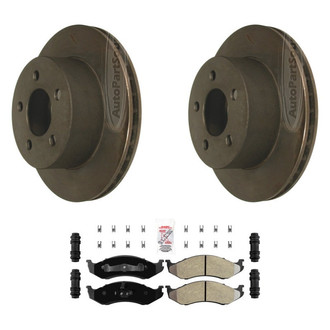 AmeriBRAKES® - AmeriPLATINUM™ Front Brake Kit with Semi-Metallic Pads