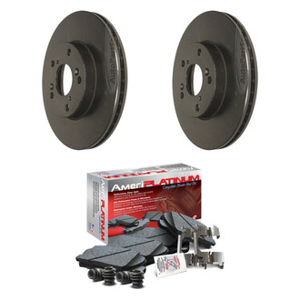 AmeriBRAKES® - AmeriPLATINUM™ Front Brake Kit with Ceramic Pads