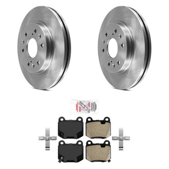 AmeriBRAKES® - AmeriPRO™ Plain Rear Brake Kit with Semi-Metallic Pads