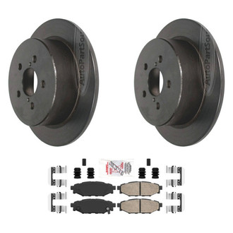 AmeriBRAKES® - AmeriPLATINUM™ Rear Brake Kit with Ceramic Pads