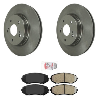 AmeriBRAKES® - AmeriPRO™ Plain Front Brake Kit with Semi-Metallic Pads