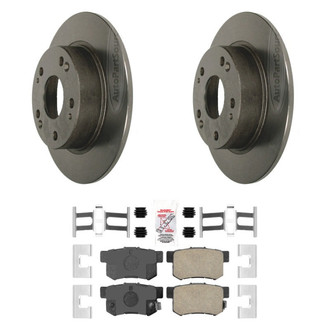 AmeriBRAKES® - AmeriPLATINUM™ Rear Brake Kit with Ceramic Pads