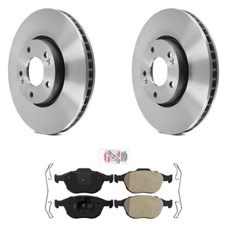 AmeriBRAKES® - AmeriPLATINUM™ Front Brake Kit with Semi-Metallic Pads