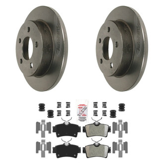 AmeriBRAKES® - AmeriPLATINUM™ Rear Brake Kit with Semi-Metallic Pads