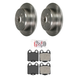 AmeriBRAKES® - AmeriPRO™ Plain Rear Brake Kit with Semi-Metallic Pads