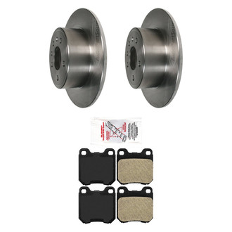 AmeriBRAKES® - AmeriPRO™ Plain Rear Brake Kit with Semi-Metallic Pads