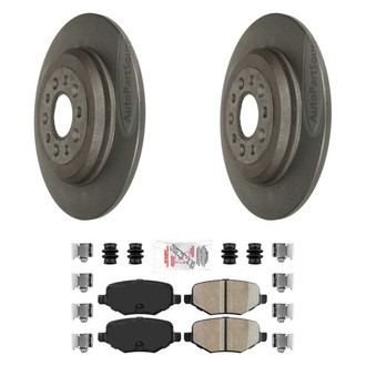 AmeriBRAKES® - AmeriPLATINUM™ Rear Brake Kit with Ceramic Pads