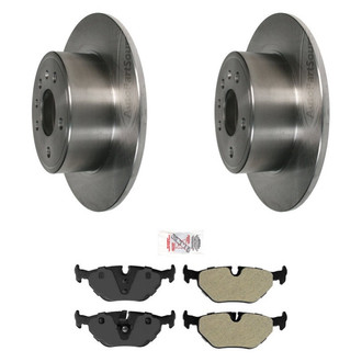 AmeriBRAKES® - AmeriPRO™ Plain Rear Brake Kit with Semi-Metallic Pads
