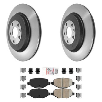 AmeriBRAKES® - AmeriPLATINUM™ Rear Brake Kit with Ceramic Pads