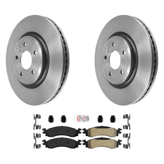 AmeriBRAKES® - AmeriPLATINUM™ Front Brake Kit with Semi-Metallic Pads