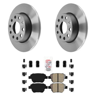 AmeriBRAKES® - AmeriPLATINUM™ Rear Brake Kit with Semi-Metallic Pads
