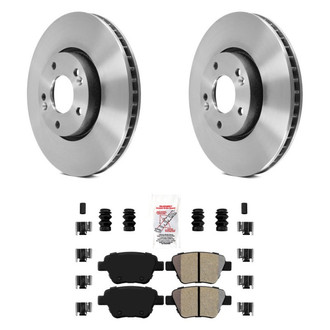 AmeriBRAKES® - AmeriPLATINUM™ Rear Brake Kit with Semi-Metallic Pads