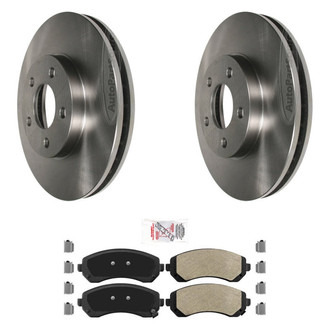 AmeriBRAKES® - AmeriPRO™ Plain Front Brake Kit with Semi-Metallic Pads