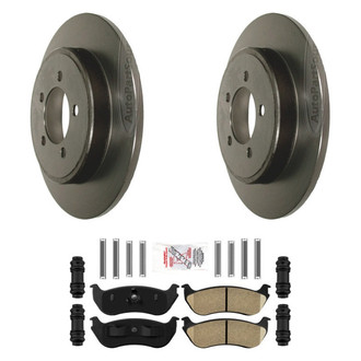 AmeriBRAKES® - AmeriPLATINUM™ Rear Brake Kit with Ceramic Pads