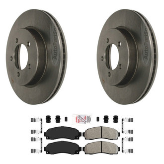 AmeriBRAKES® - AmeriPLATINUM™ Front Brake Kit with Semi-Metallic Pads