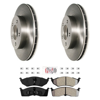 AmeriBRAKES® - AmeriPRO™ Plain Front Brake Kit with Semi-Metallic Pads