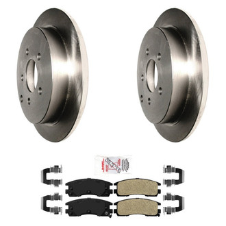 AmeriBRAKES® - AmeriPRO™ Plain Rear Brake Kit with Semi-Metallic Pads
