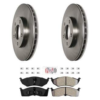AmeriBRAKES® - AmeriPRO™ Plain Front Brake Kit with Semi-Metallic Pads