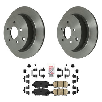 AmeriBRAKES® - AmeriPLATINUM™ Rear Brake Kit with Ceramic Pads