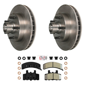AmeriBRAKES® - AmeriPRO™ Plain Front Brake Kit with Semi-Metallic Pads