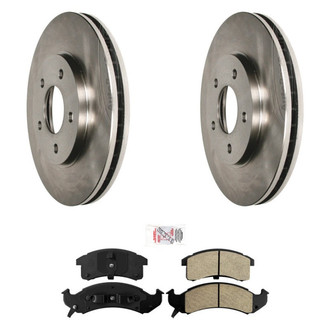 AmeriBRAKES® - AmeriPRO™ Plain Front Brake Kit with Semi-Metallic Pads