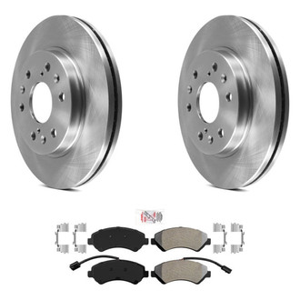 AmeriBRAKES® - AmeriPRO™ Plain Front Brake Kit with Semi-Metallic Pads