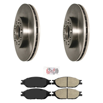 AmeriBRAKES® - AmeriPRO™ Plain Front Brake Kit with Semi-Metallic Pads