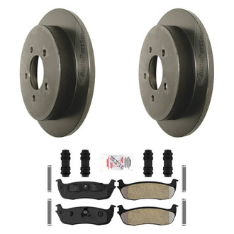 AmeriBRAKES® - AmeriPLATINUM™ Rear Brake Kit with Semi-Metallic Pads