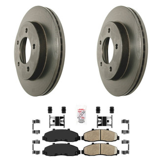 AmeriBRAKES® - AmeriPLATINUM™ Front Brake Kit with Ceramic Pads