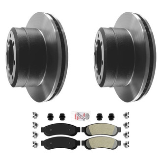 AmeriBRAKES® - AmeriPLATINUM™ Rear Brake Kit with Semi-Metallic Pads