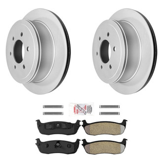 AmeriBRAKES® - AmeriPRO™ Plain Rear Brake Kit with Semi-Metallic Pads