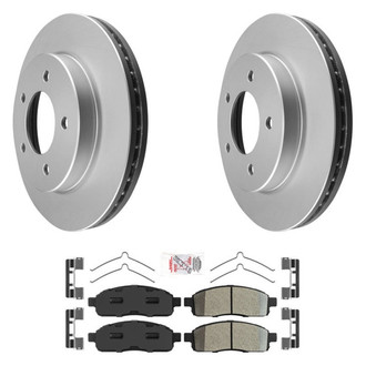 AmeriBRAKES® - AmeriPRO™ Plain Front Brake Kit with Semi-Metallic Pads