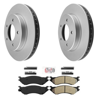 AmeriBRAKES® - AmeriPRO™ Plain Front Brake Kit with Semi-Metallic Pads