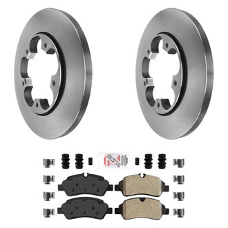 AmeriBRAKES® - AmeriPLATINUM™ Rear Brake Kit with Semi-Metallic Pads