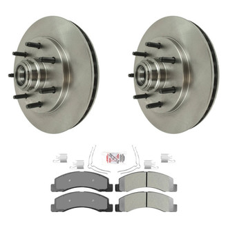 AmeriBRAKES® - AmeriPRO™ Plain Front Brake Kit with Semi-Metallic Pads