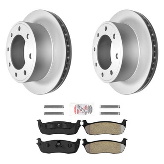 AmeriBRAKES® - AmeriPRO™ Plain Rear Brake Kit with Semi-Metallic Pads