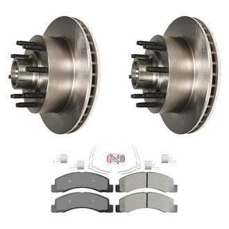 AmeriBRAKES® - AmeriPRO™ Plain Front Brake Kit with Semi-Metallic Pads