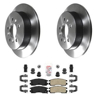 AmeriBRAKES® - AmeriPLATINUM™ Rear Brake Kit with Semi-Metallic Pads