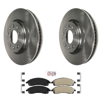 AmeriBRAKES® - AmeriPRO™ Plain Front Brake Kit with Semi-Metallic Pads