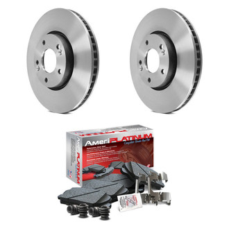 AmeriBRAKES® - AmeriPLATINUM™ Rear Brake Kit with Ceramic Pads